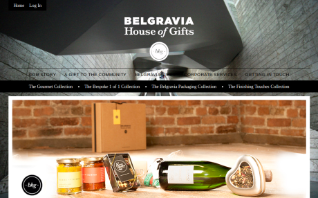 Screenshot of BelgraviaGifts.com home page